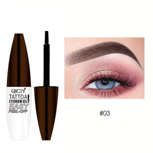Long-Lasting Waterproof Eyebrow Gel Cream - Easy Peel-Off, Smudge-Proof, Sweat-Resistant Formula for Up to 3 Days