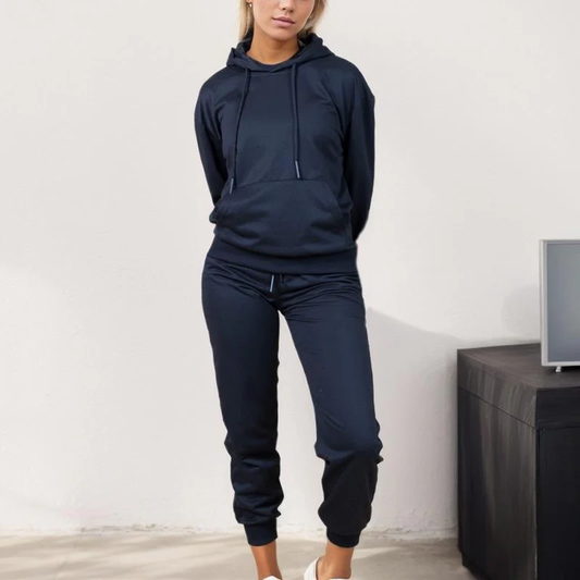 Stylish RED Marine Women's Hoodie Set - Comfortable Bridal Wear & Fashionable Long Sleeve Overalls