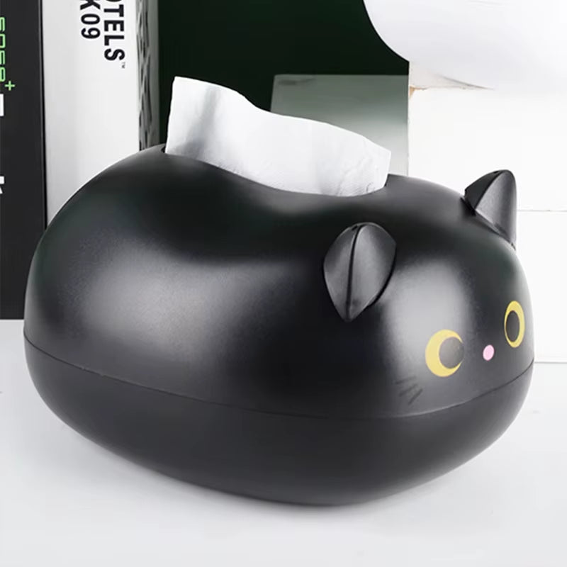 Nordic Style Cat Tissue Box - Elegant Napkin Storage and Toilet Paper Holder for Home Decor