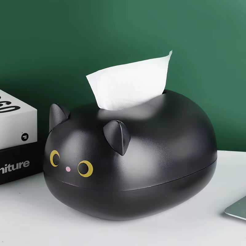 Nordic Style Cat Tissue Box - Elegant Napkin Storage and Toilet Paper Holder for Home Decor