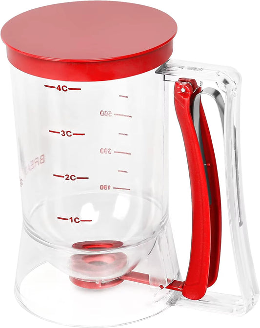 Batter Separator and Dispenser for Cupcakes, Pancakes, Cookies, Cakes, Waffles, and Cream - Professional Measuring Cup for Kitchen Baking Tools