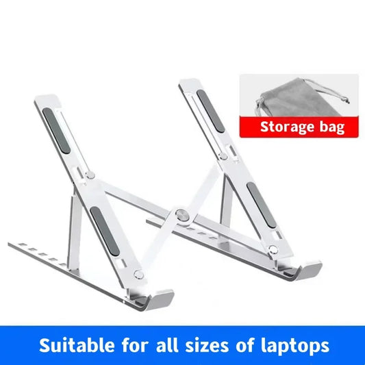 Portable Aluminum Laptop Stand - Foldable Notebook Support Bracket for MacBook Air and Pro Accessories