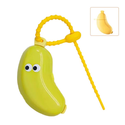 Portable Toothbrush Holder - Essential Travel Toothbrush Protective Cap with Cute Banana Design for Hiking and Camping, ABS Dust Cap Case