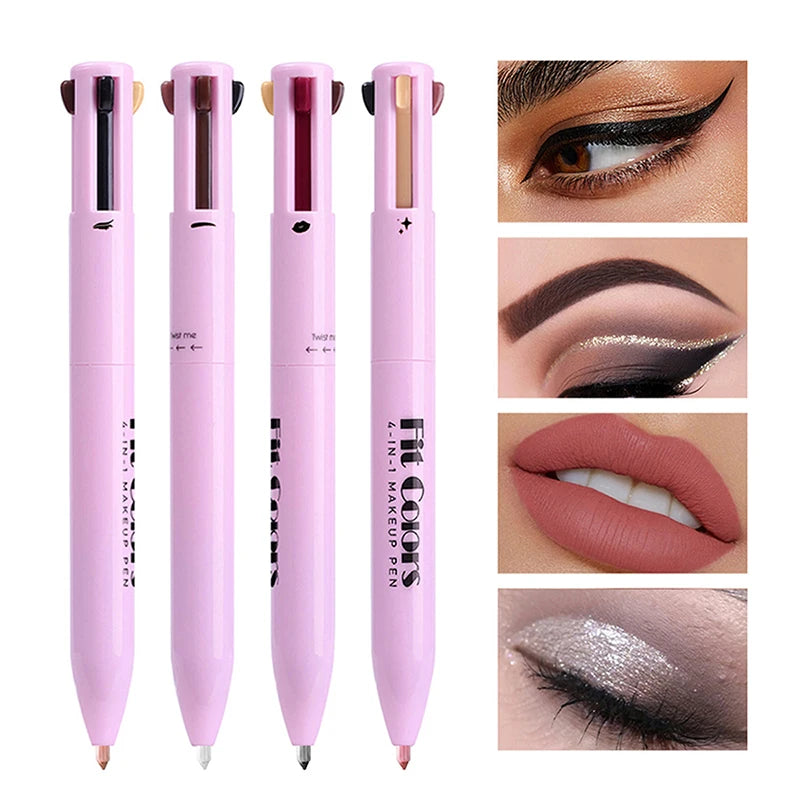 4-in-1 Multifunctional Makeup Pen: Lip Liner, Highlighter, and Eyebrow Pencil